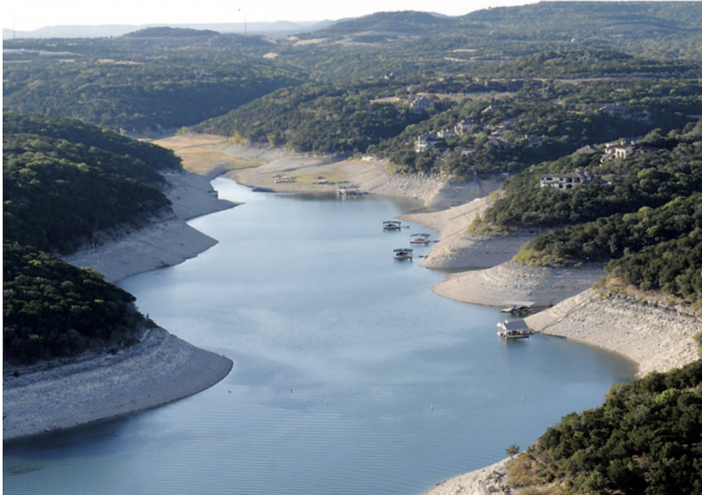 Photograph of Lake levels at Lake Travis